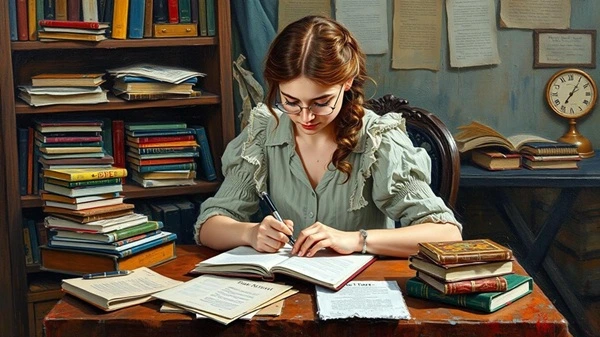 Daddy-Long-Legs: Jean Webster's Famous Novel on Growth and Love 5 Jerusha Abbott writing a heartfelt letter in Daddy-Long-Legs epistolary novel.